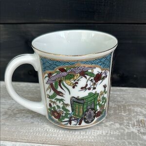 Kutani Japanese‎ Oriented Landscape Mug